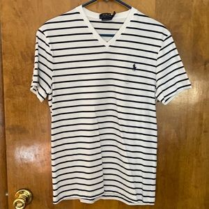 NTW Ralph Lauren v-neck striped shirt.
